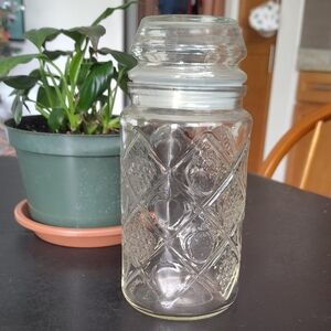 Vintage Anchor Hocking SMUCKERS Embossed Fruit Jar